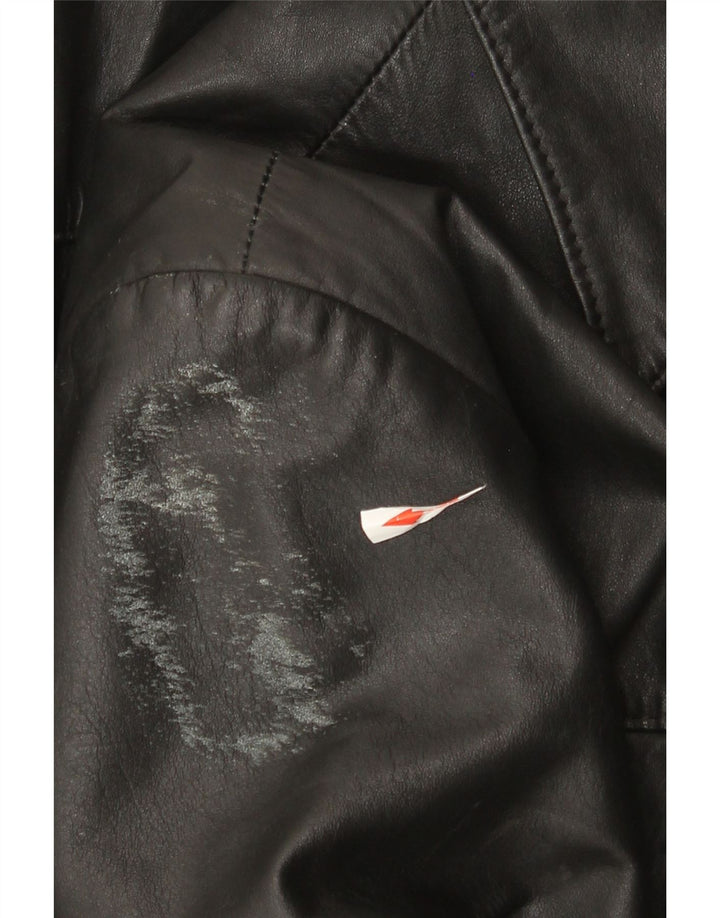 Vintage chaqueta de cuero para hombre EU 50 cuero negro grande