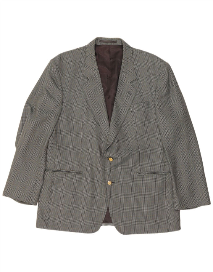 Burberrys Chaqueta tipo blazer de 2 botones para hombre Reino Unido 40 Lana de pata de gallo gris grande