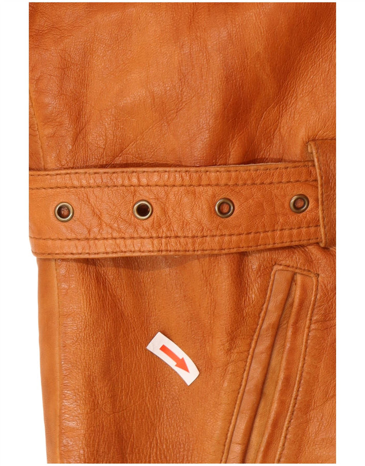 Yessica Chaqueta de cuero para mujer UK 20 2XL Cuero marrón