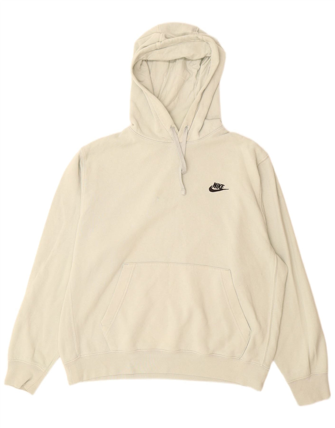 Nike Jersey con capucha para hombre, talla grande, de algodón blanco roto