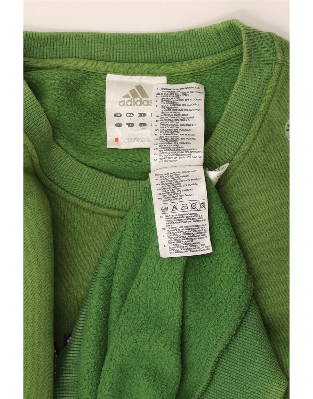 ADIDAS Sudadera gráfica para hombre Jumper Grande Algodón verde