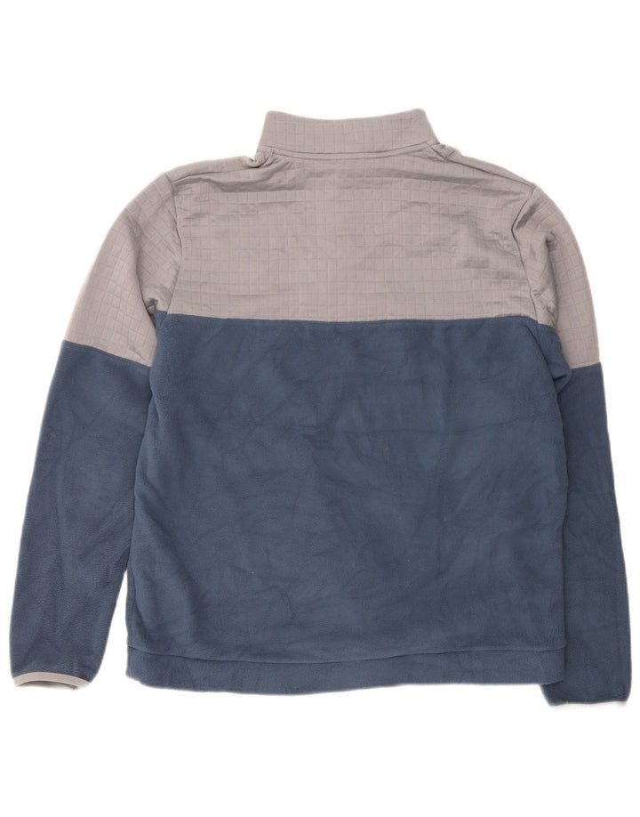 Adidas Hombre Zip Neck Fleece Jumper Grande Azul Marino Poliéster