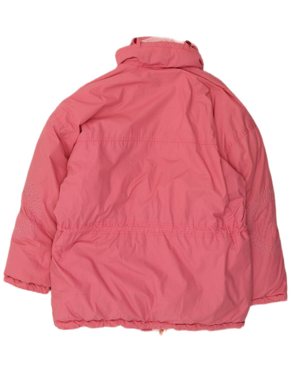 Diadora Chaqueta Acolchada Extragrande Con Gráfico Para Mujer UK 10 Small Rosa Poliéster