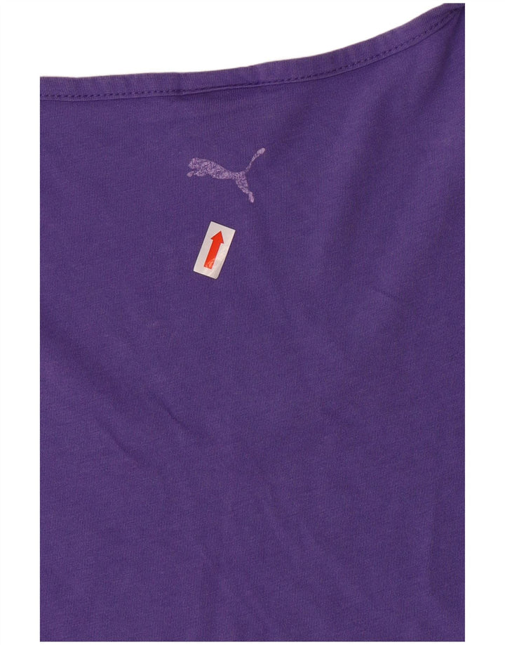 PUMA - Camiseta gráfica para mujer, talla 40, color morado mediano