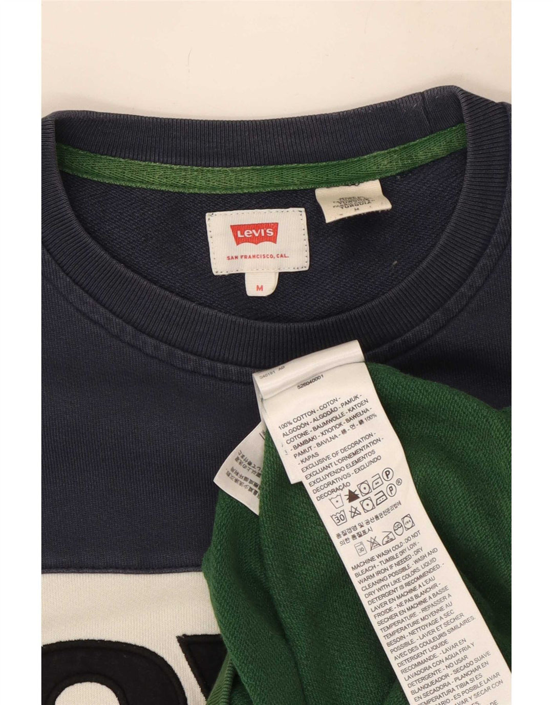 Levi's Hombre Sudadera Jumper Medium Multicolor Colorblock Algodón