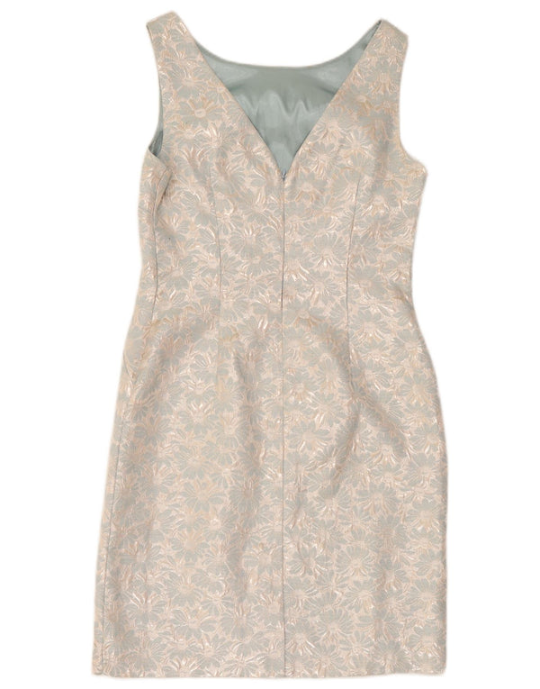 Monsoon Vestido tubo sin mangas para mujer UK 40 Poliéster floral azul medio
