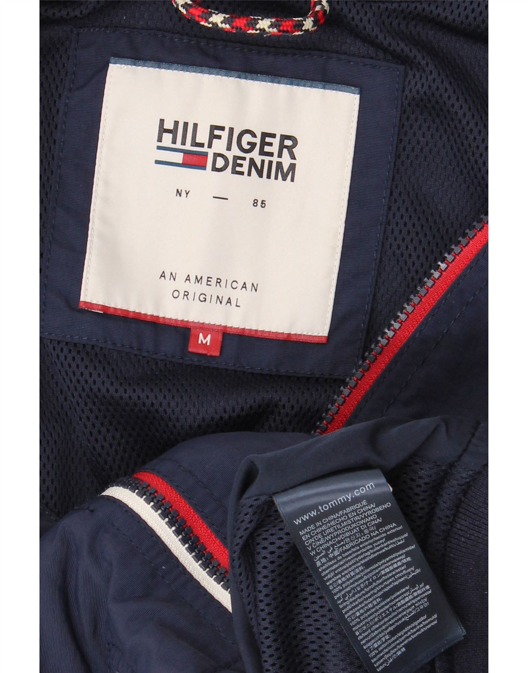 TOMMY HILFIGER Chaqueta de chándal para hombre mediana Poliamida azul marino