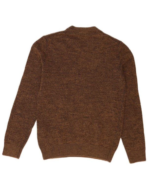 Trussardi Jeans Jersey de Cuello Redondo para Mujer UK 44 Large Marrón Moteado