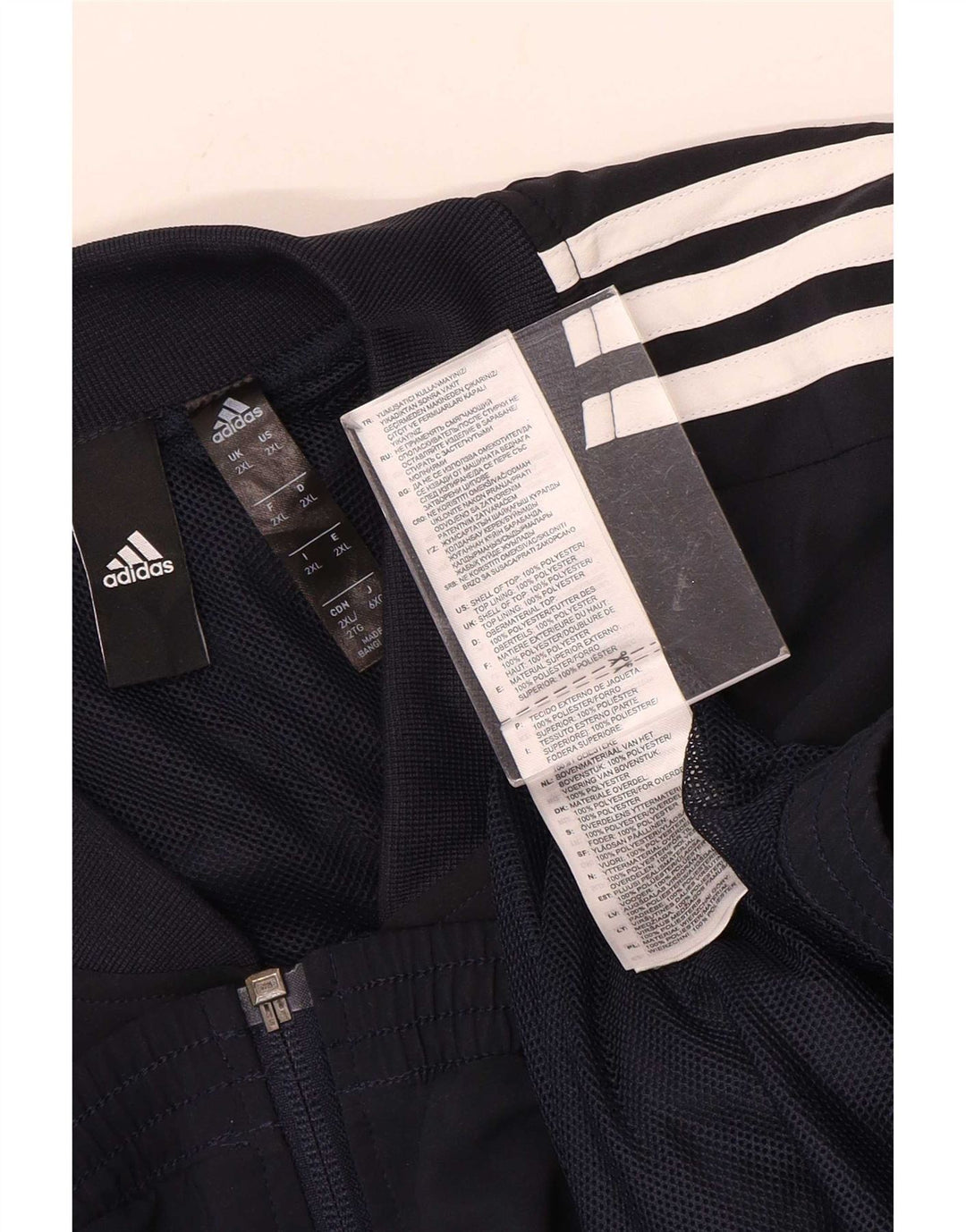 Adidas Hombre Chándal Top Chaqueta 2XL Azul Marino Poliéster
