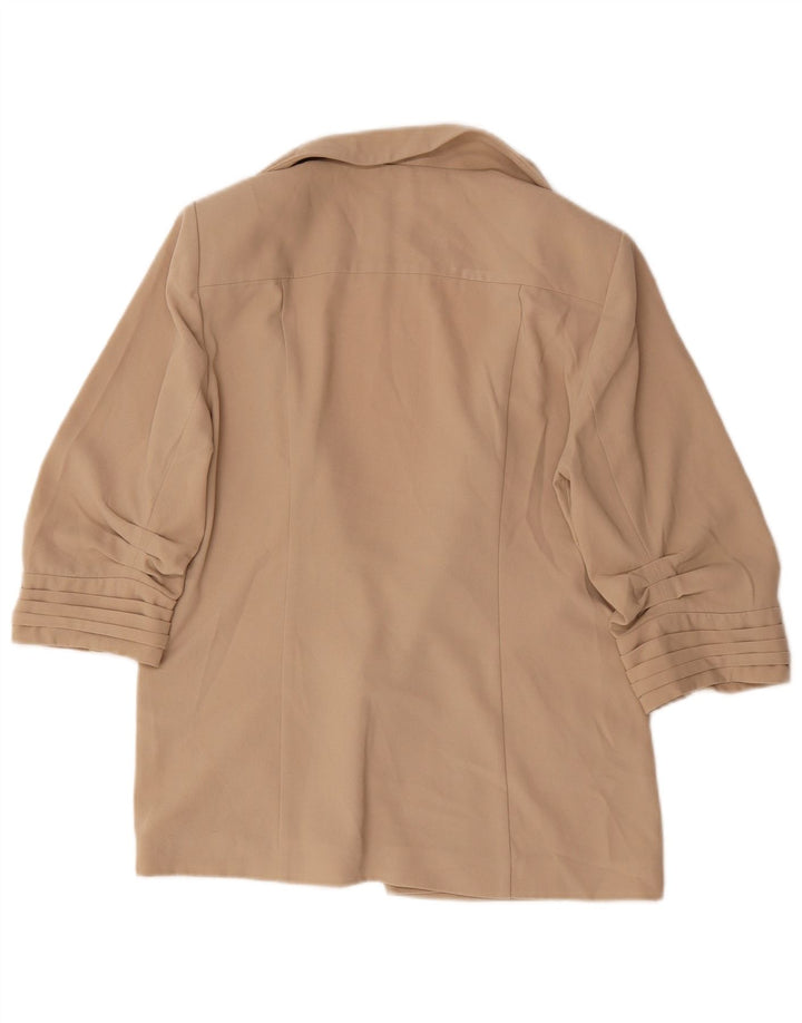 Marks & Spencer Chaqueta Blazer de Manga 3/4 para Mujer UK 42 Medium Beige
