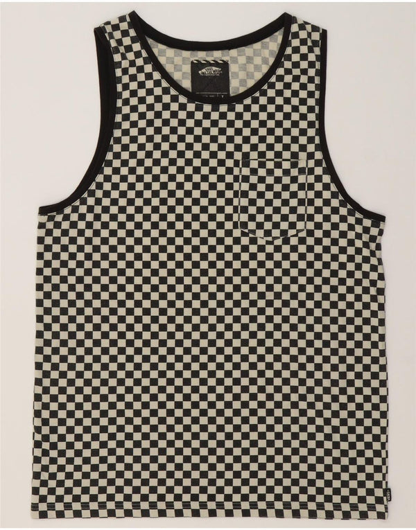 Vans Hombre Chaleco Top Grande Gris Geométrico