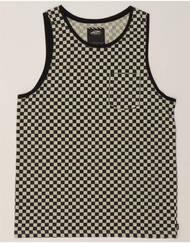 Vans Hombre Chaleco Top Grande Gris Geométrico