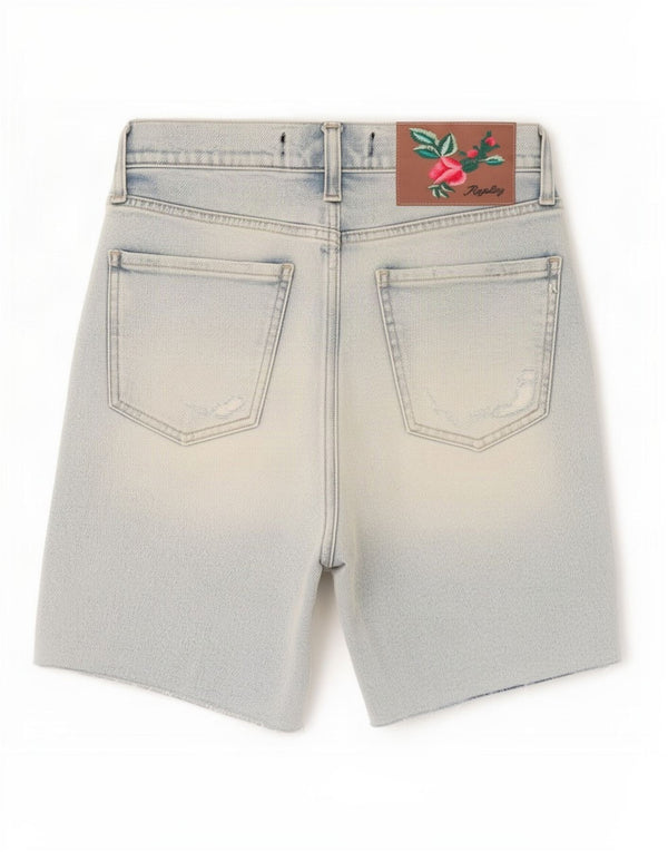 Replay Womens Distressed Denim Shorts Small W26 Blue Cotton