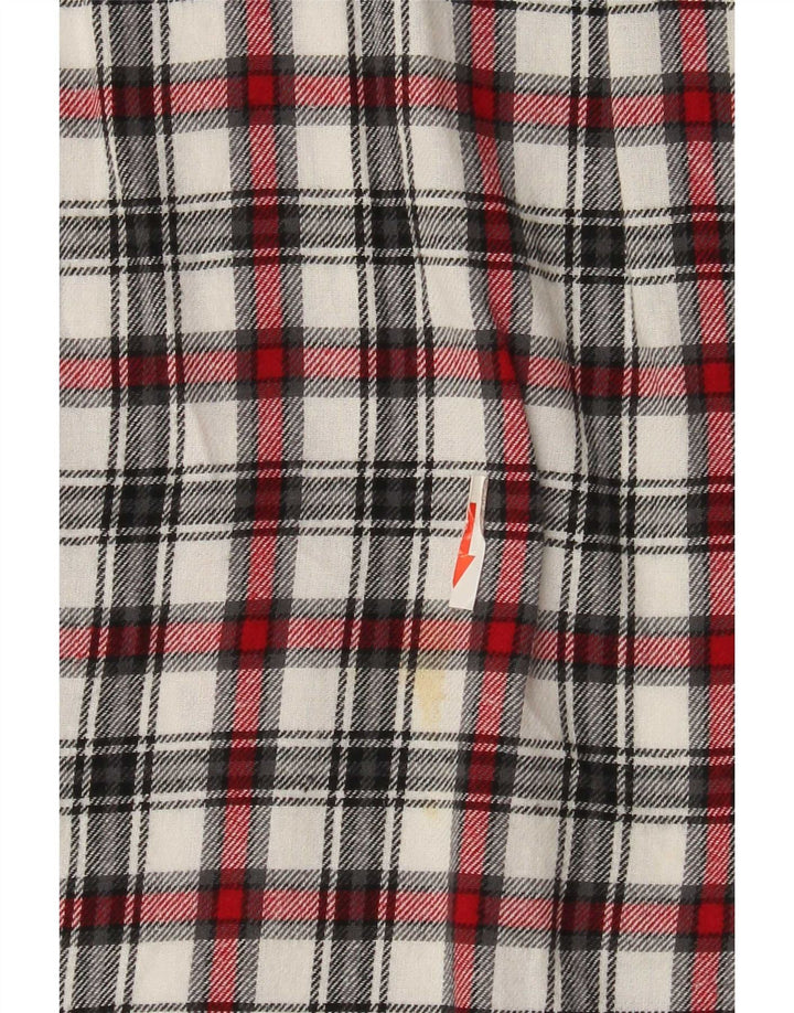 Camisa de franela Chaps para hombre de algodón a cuadros multicolor mediano