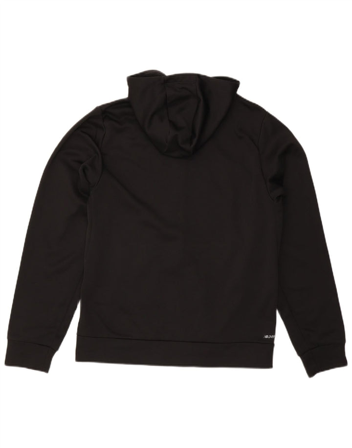 NEW BALANCE Suéter con capucha y cremallera para hombre Poliéster negro mediano