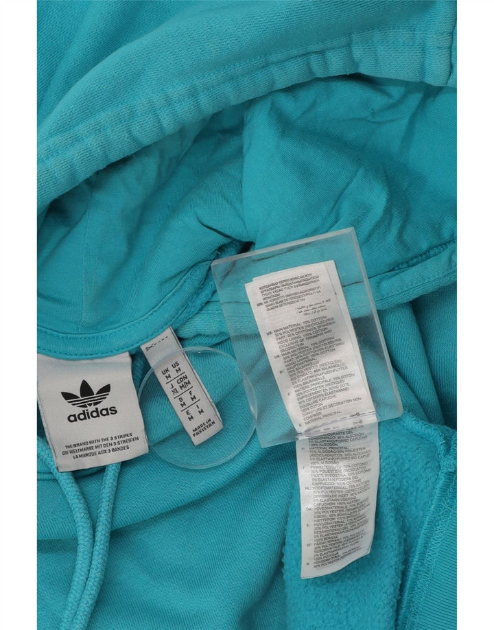 ADIDAS Mens Hoodie Jumper Medium Blue Cotton Vintage Adidas and Second-Hand Adidas from Messina Hembry 