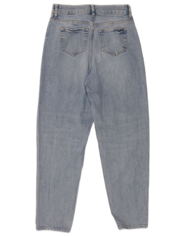 Marks & Spencer Jeans Mom de Cintura Alta para Mujer UK 8 Small W26 L25 Azul