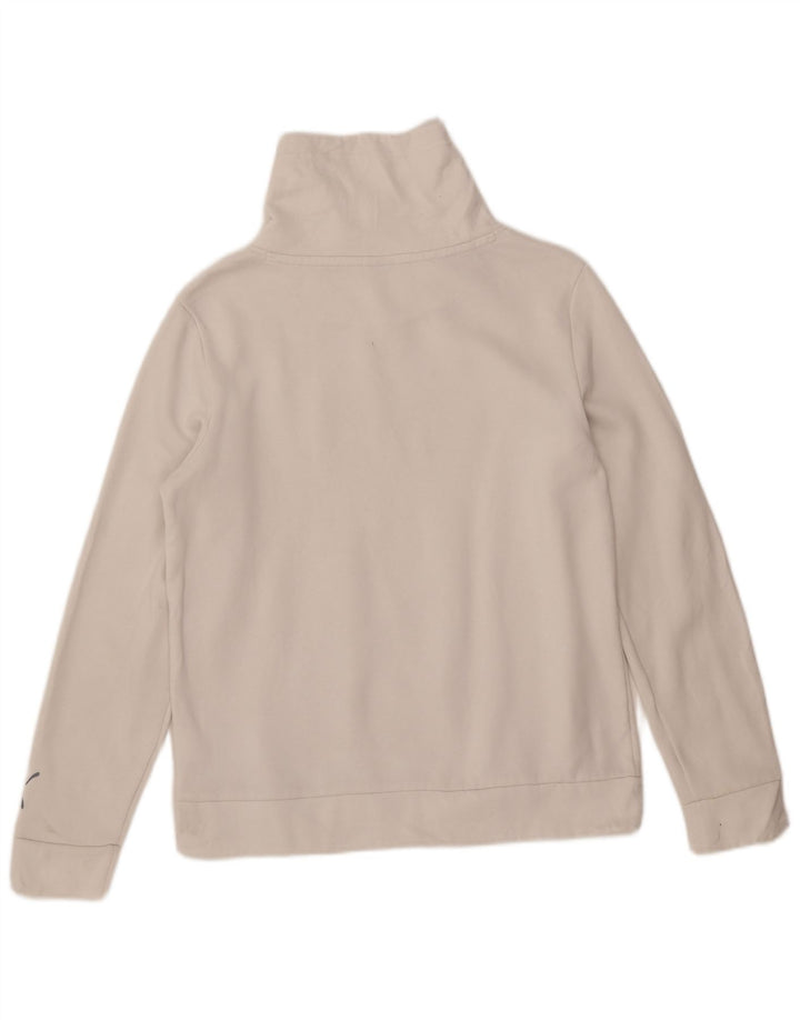 Puma - Sudadera gráfica para mujer, talla 40, tamaño mediano, algodón blanco