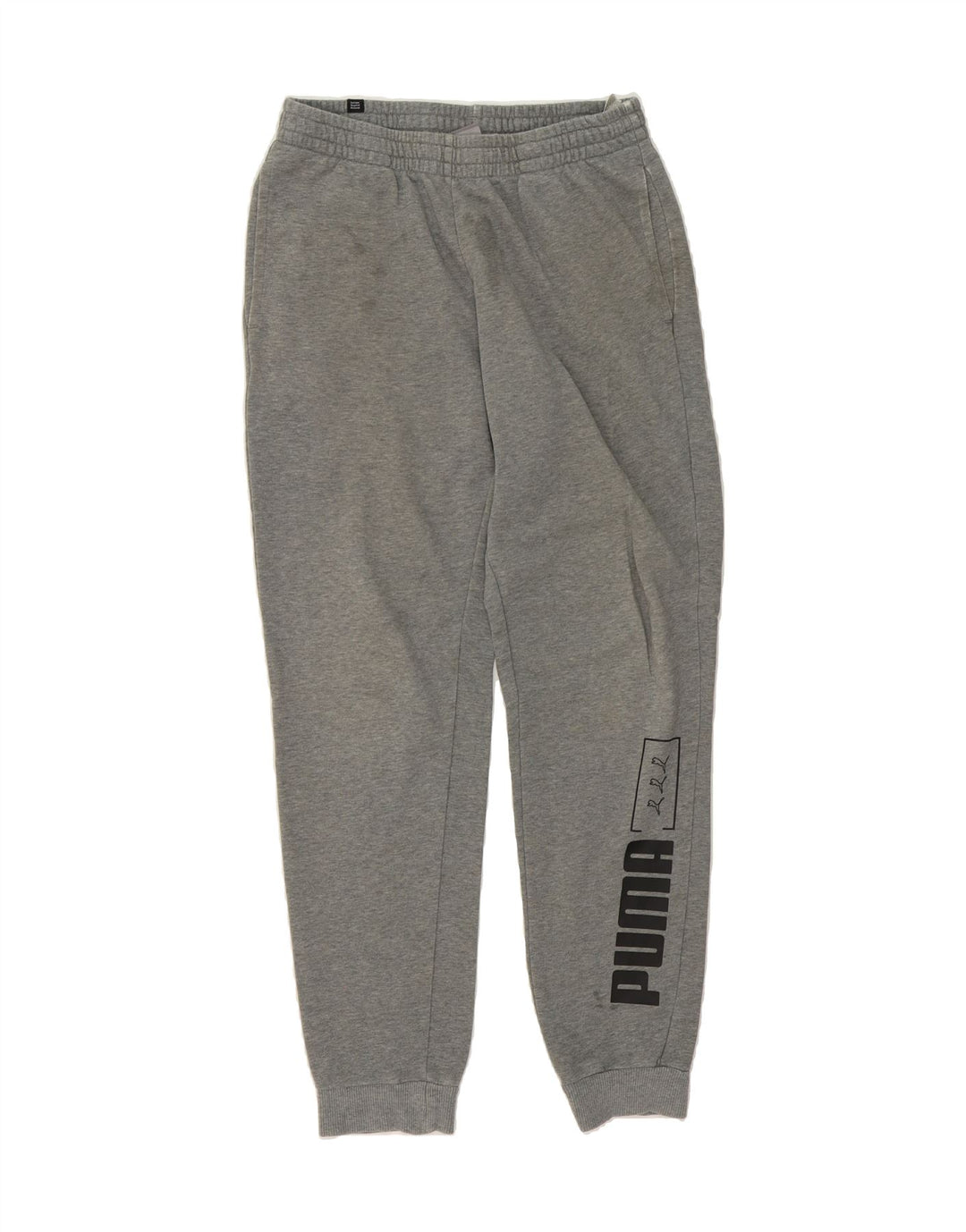 PUMA Mens Graphic Tracksuit Trousers Joggers Medium  Grey Cotton Vintage Puma and Second-Hand Puma from Messina Hembry 