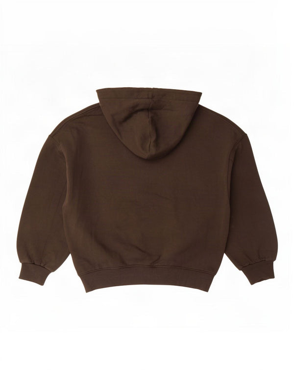 Zara Mujer Patrón Abstracto Sudadera con Capucha de Gran Tamaño UK 10 Small Khaki