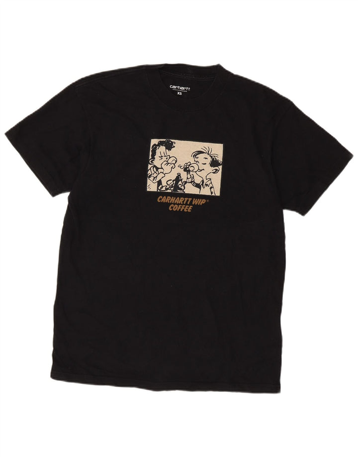 Carhartt Hombre Camiseta Gráfica Top XS Algodón Negro