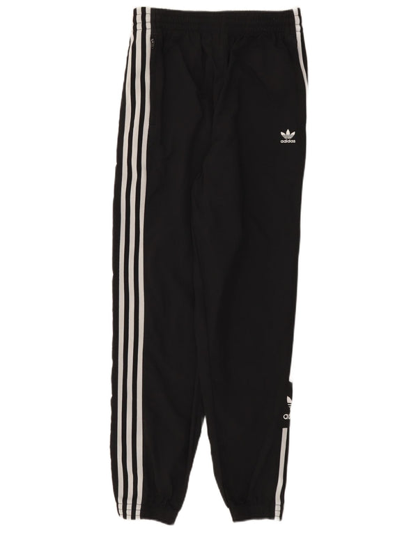 Adidas Mujer Chándal Pantalones Joggers UK 10 Small Negro Poliamida