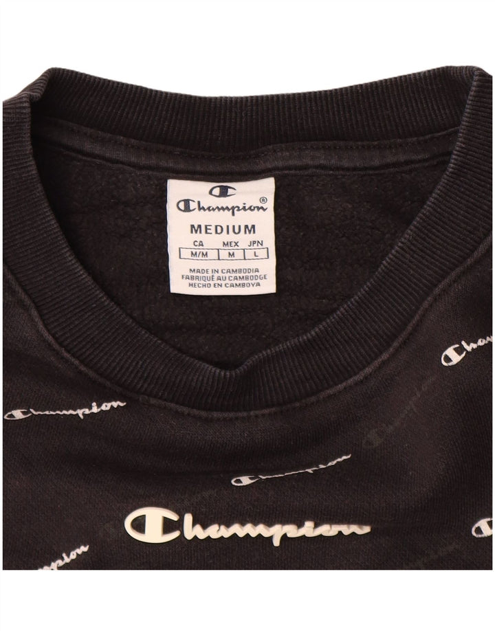 CHAMPION Sudadera gráfica para mujer Jumper UK 14 Medium Black