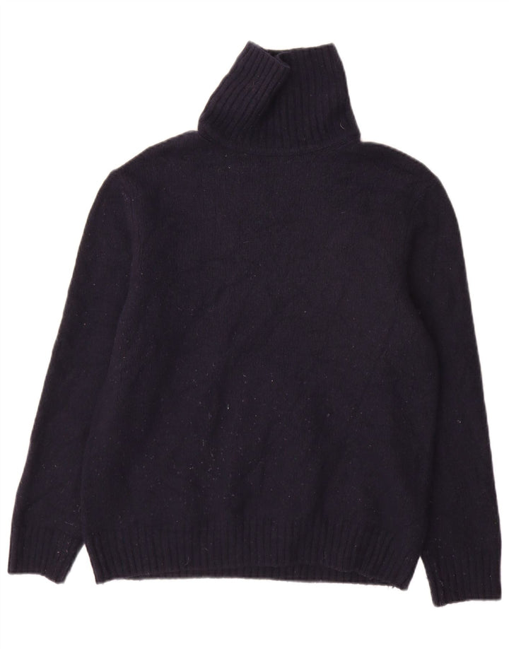 Zara Hombre Jersey De Cuello Vuelto Jersey Grande De Lana Azul Marino