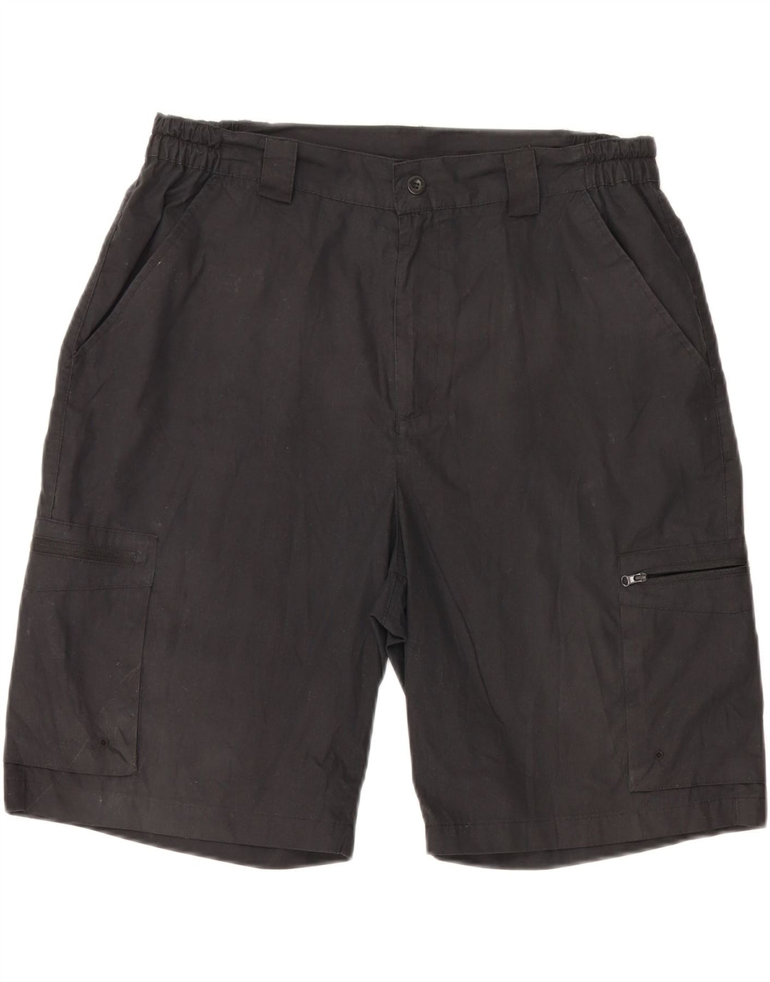 Pantalones cortos tipo cargo para hombre Mountain Warehouse W36 Poliéster negro grande