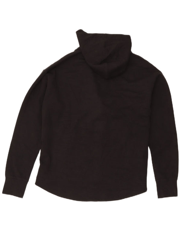 Reebok Sudadera con capucha y cremallera para mujer UK 46 Grande Algodón negro