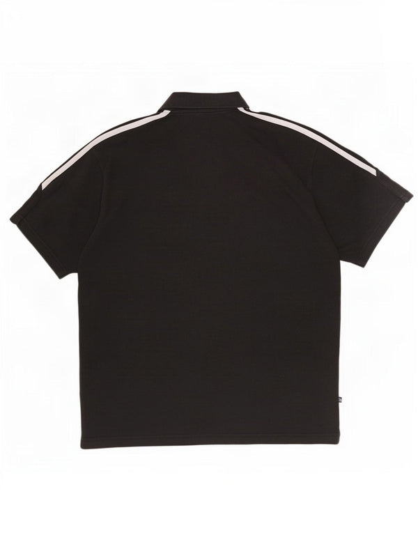 Adidas Polo para hombre UK 42/44 Grande Negro Algodón