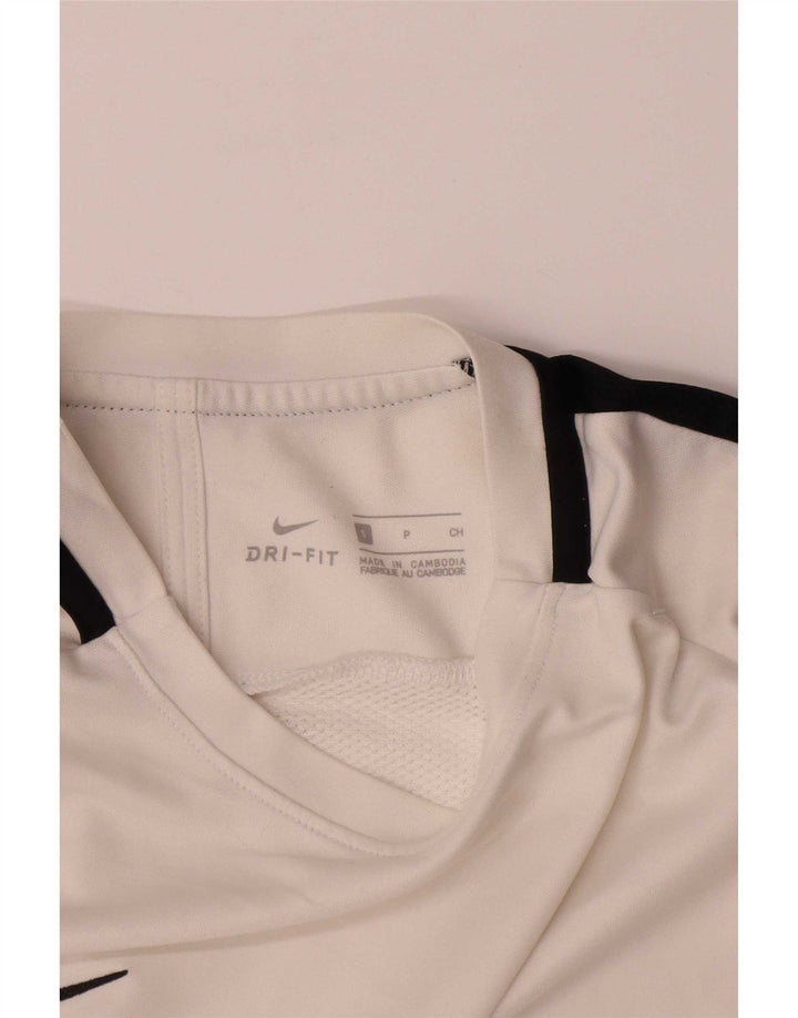 Nike - Camiseta Dri Fit para hombre, talla pequeña, poliéster blanco