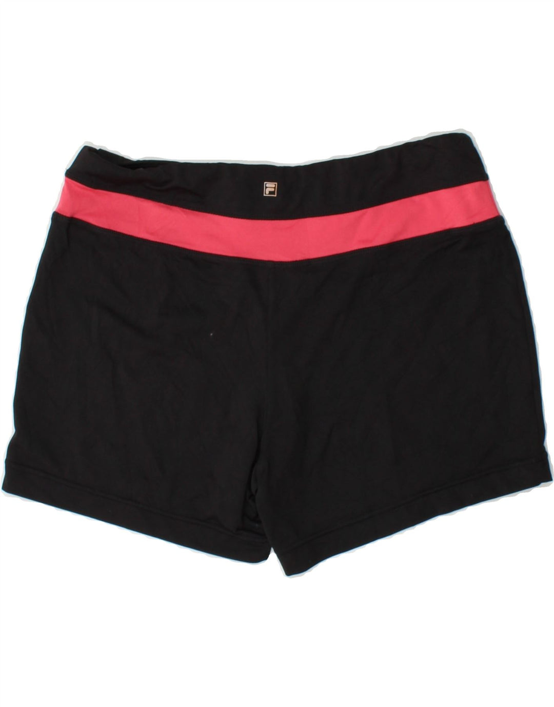 FILA Womens Sport Shorts UK 14 Large Black Colourblock Polyester Vintage Fila and Second-Hand Fila from Messina Hembry 