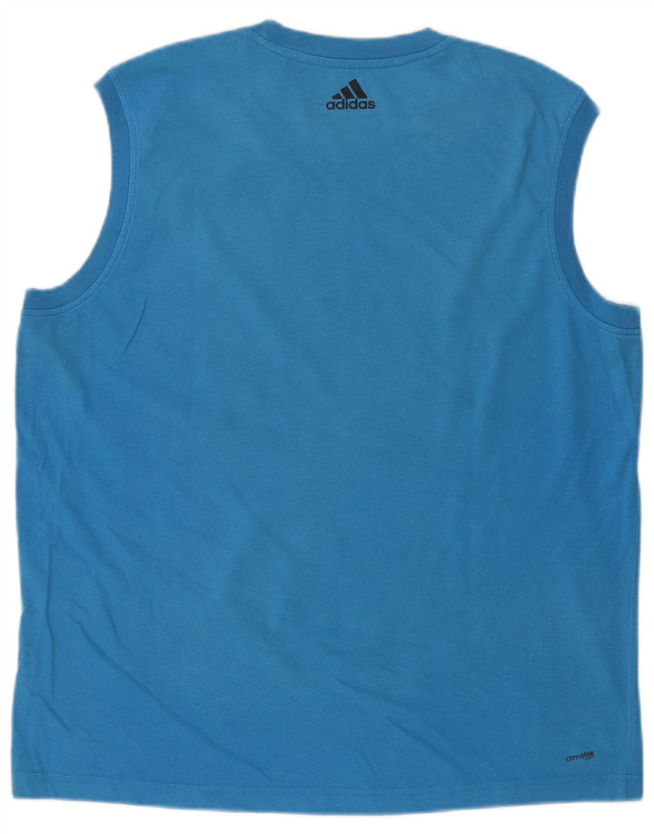 Adidas Mens Climalite Graphic Chaleco Top Grande Azul