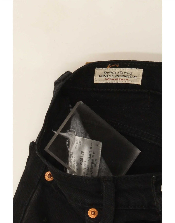Vaqueros Levi's Mujer 501 Rectos W26 L28 Negro