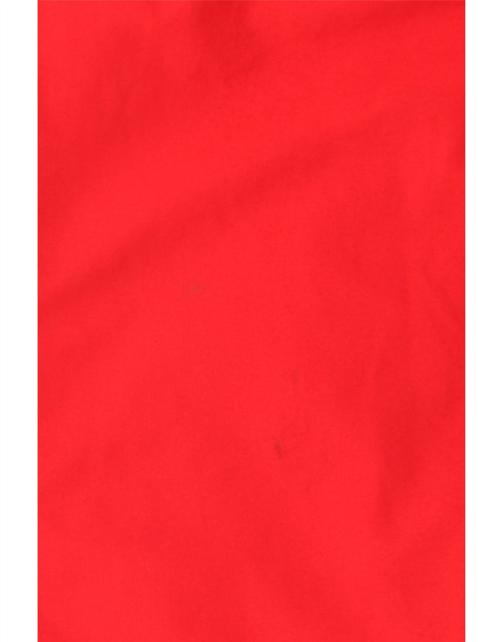 Adidas Chaqueta impermeable con capucha para hombre UK 42/44 Large Red Colourblock Poliéster