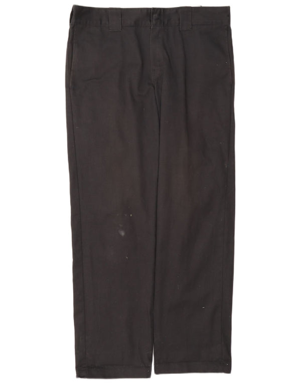Dickies Pantalones chinos rectos y ajustados para hombre W32 L32 Poliéster negro