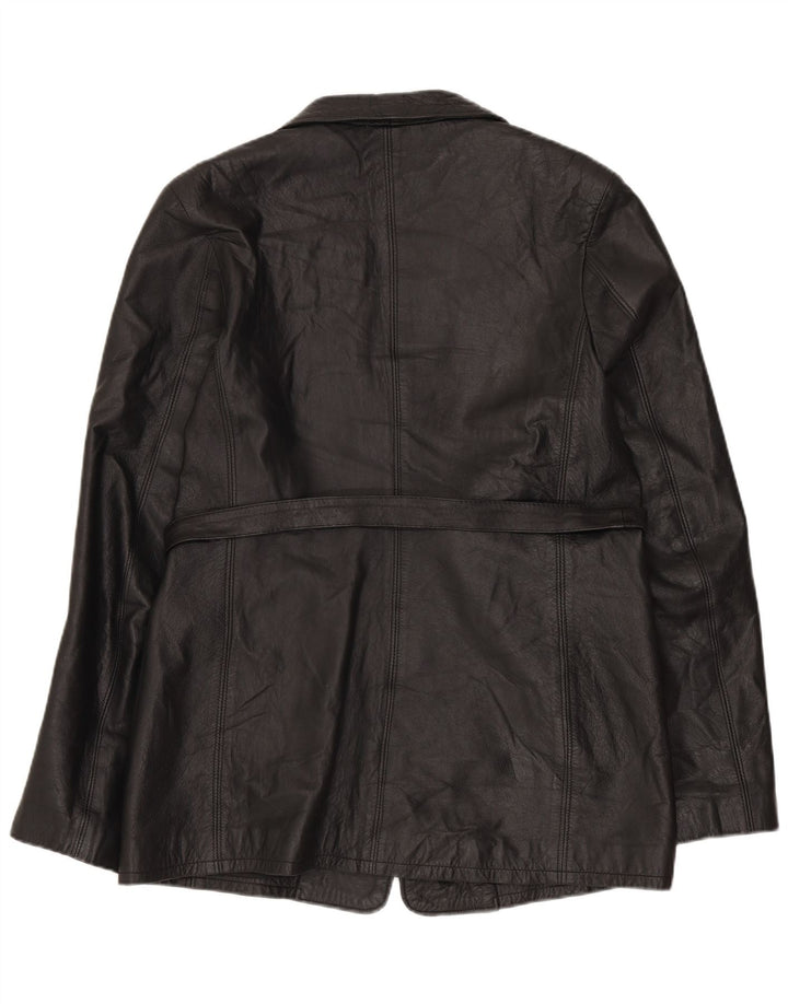 Vagabond Chaqueta de cuero para mujer UK 46 Large Cuero negro