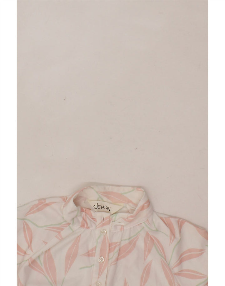 VINTAGE Womens Pullover Shirt Blouse UK 12 Medium White Vintage Vintage and Second-Hand Vintage from Messina Hembry 