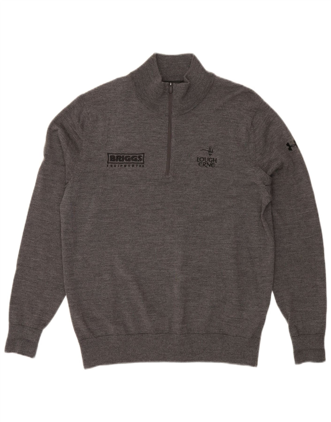 UNDER ARMOUR Suéter tipo jersey con cuello con cremallera y gráfico alto para hombre Gris medio