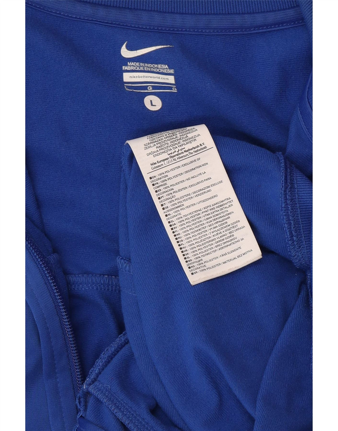 NIKE Hombre Chándal Top Chaqueta Grande Azul Poliéster