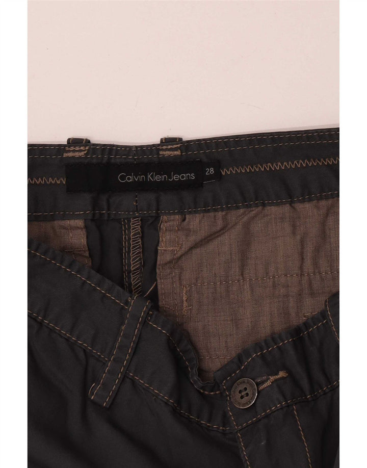 Pantalones chinos rectos Calvin Klein para mujer W28 L29 Gris