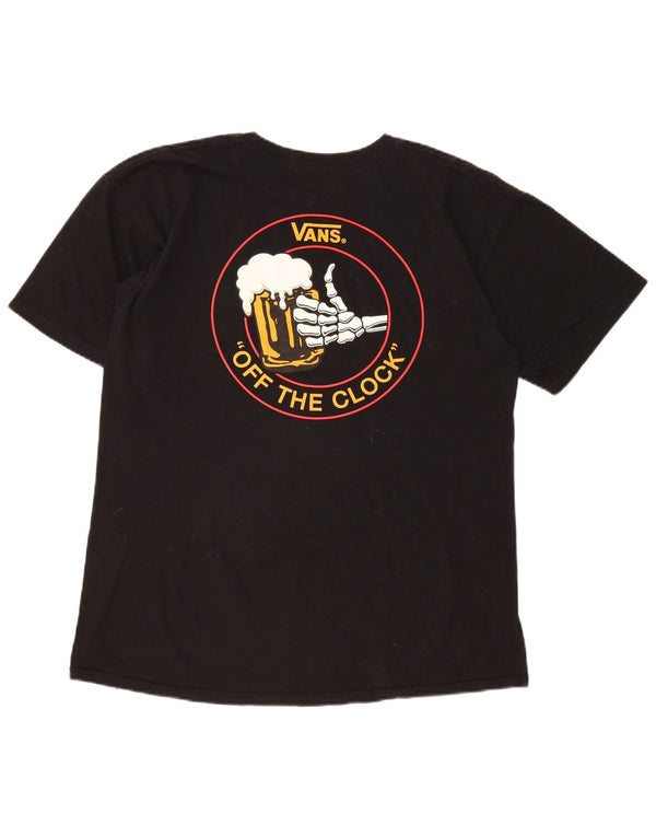 Vans - Camiseta gráfica para hombre, talla grande, algodón negro