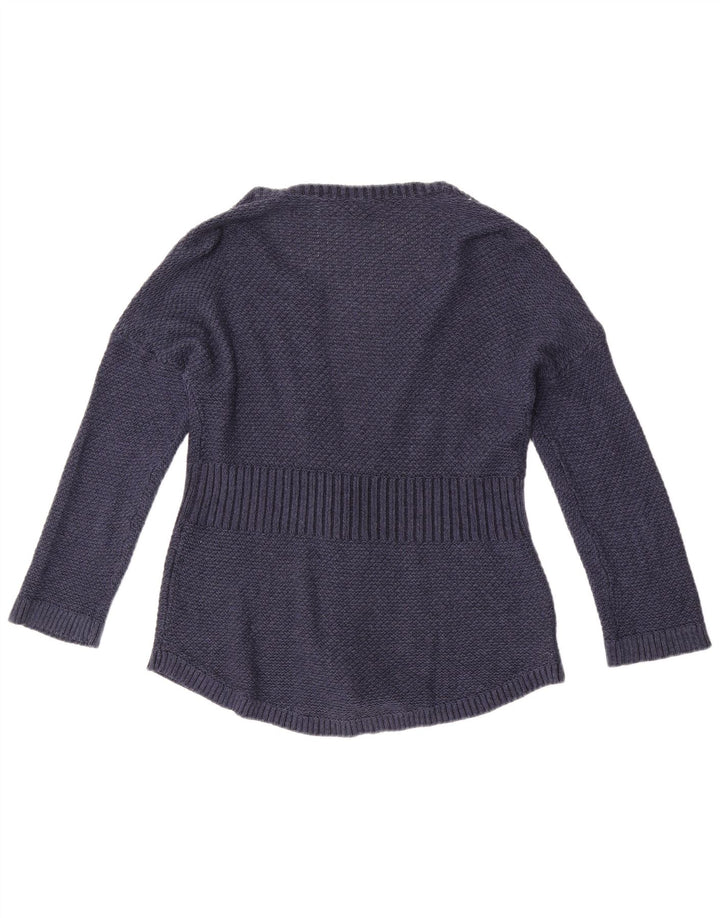 Eddie Bauer Suéter tipo cárdigan para mujer Reino Unido 14 Algodón azul marino mediano