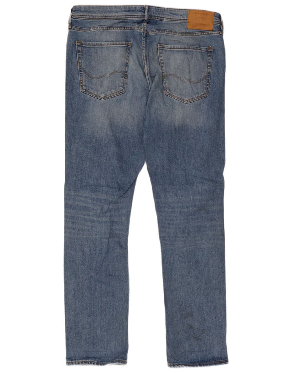 Jack & Jones Hombre Tim Distressed Slim Jeans W36 L34 Algodón Azul