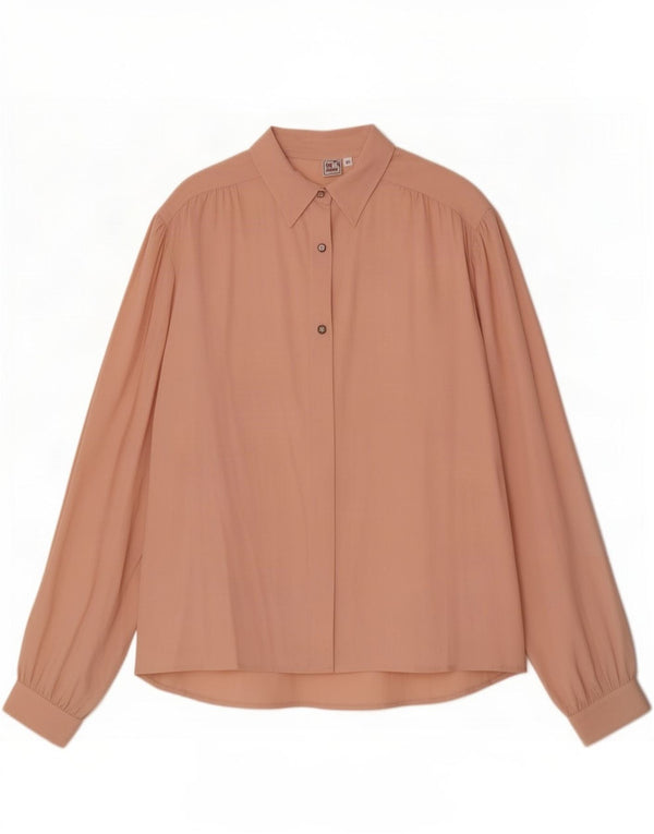 Blusa vintage de manga larga para mujer IT 52 2XL Acetato rosa