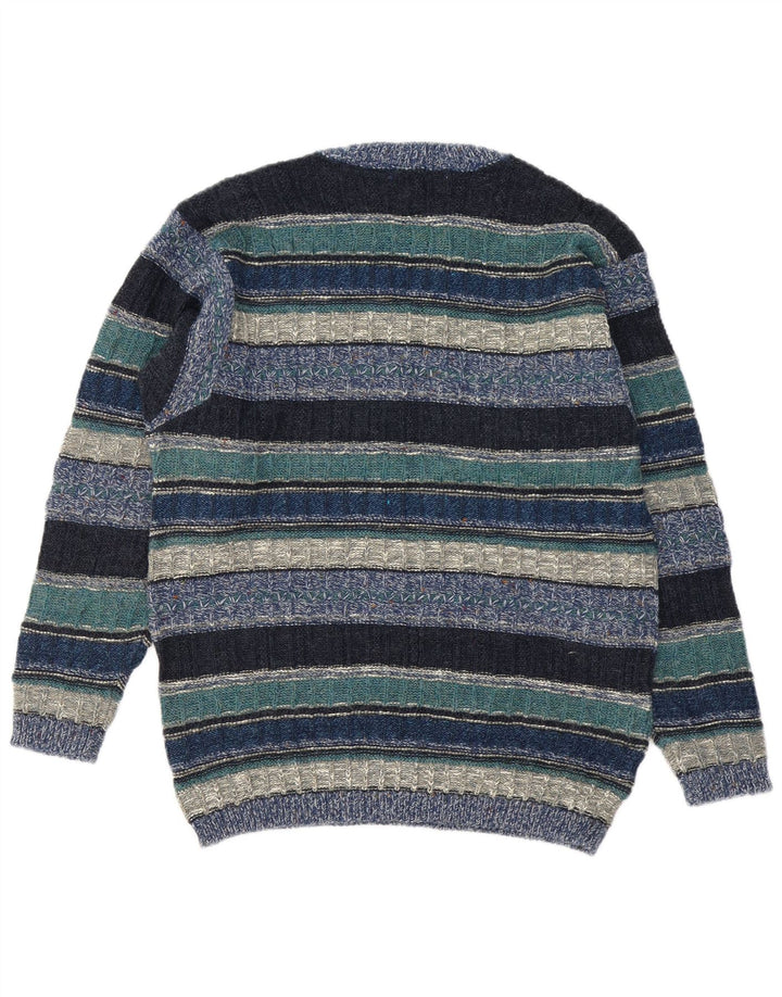 Marks & Spencer Jersey St. Michael con cuello redondo para hombre, talla pequeña, color azul