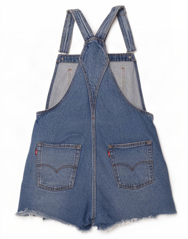 Levi's Mujer Peto Denim Shorts Medio W32 Algodón Azul
