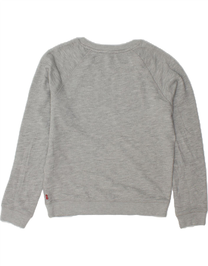 LEVI'S Womens Oversized Sweatshirt Jumper UK 10 Small Grey Vintage Levi's and Second-Hand Levi's from Messina Hembry 