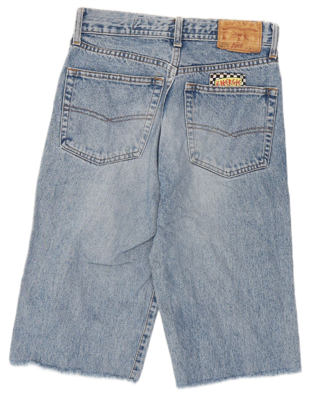 Energie Bermudas vaqueras con gráfico de graffiti para mujer W28 Azul medio